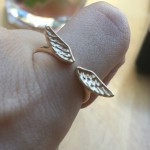 R163 Shiny Small Angel Wings Finger Rings For Women Fashion Jewelry Anillos Gold Silver Plated Anel Bijoux Ring HOT Selling