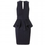 R70066 Good quality black red beautiful plus size women clothing v-neck sleeveless short party dresses sexy mini peplum dress