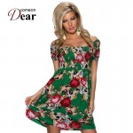 RB70029 Unique design sexy print dress 2017 new summer style casual plus size dress with four colors beautiful beach dress