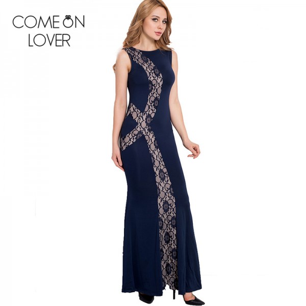 RE80054 Comeonlover High quality floor-length solid maxi dress new summer plus size sexy dress club wear hot women long dress