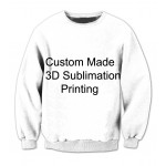 REAL American SIZE Custom - Create your own - 3D Sublimation Print Crew neck Sweatshirt - plus size