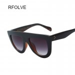 RFOLVE Latest Fashion Sunglasses Women Flat Top Style Brand Design Vintage Sun glasses Female Rivet Shades Shades  R8009