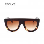 RFOLVE Latest Fashion Sunglasses Women Flat Top Style Brand Design Vintage Sun glasses Female Rivet Shades Shades  R8009