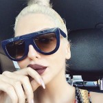 RFOLVE Latest Fashion Sunglasses Women Flat Top Style Brand Design Vintage Sun glasses Female Rivet Shades Shades  R8009