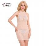 RJ80244 Comeondear Transparent Lace Sexy Dress Club Wear See Through Plus Size Sexy Bodycon Dress Skin Color Night Women Dress