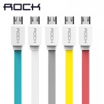 ROCK Original Micro USB Cable for Samsung/HTC/Meizu/Xiaomi/Huawei, Wired Charging Data Sync Flat USB Cables data for Android