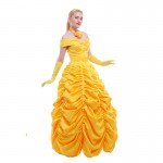 ROLECOS 2016 Fantasia Women Halloween Cosplay Southern Beauty And The Beast Adult Princess Belle Costume CC167A