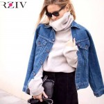 RZIV 2017 spring female jean jacket casual double pocket decorated denim jacket clothing embroidery women jacket coat 