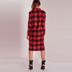 Rachelcoco 2016 New Spring Women Casual Plaid Dress Full Sleeve Square Neck Brief Color Contrast Brand Shirt Style Vestidos