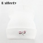 Ralferty Dragonfly Crystal Beanie Hat For Women Hip Hop Cute Winter Hats Caps Female Skullies bonnet femme gorros Sport gorras