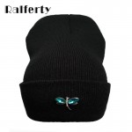 Ralferty Dragonfly Crystal Beanie Hat For Women Hip Hop Cute Winter Hats Caps Female Skullies bonnet femme gorros Sport gorras