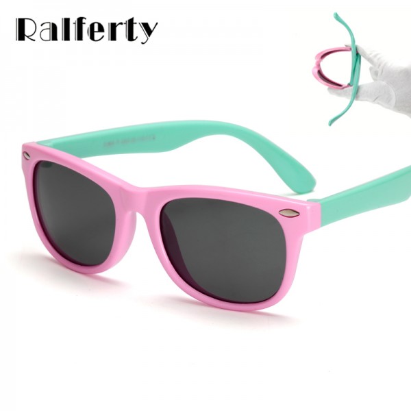 Ralferty TR90 Flexible Kids Sunglasses Polarized Child Baby Safety Coating Sun Glasses UV400 Eyewear Shades Infant oculos de sol