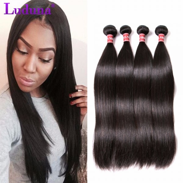 Raw Indian Hair Indian Virgin Hair Straight 4 Bundles 7A Unprocesse Straight Virgin Human Hair Weave Bundles Rosa Hair Products