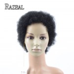 Razeal Cheap Afro Kinky Curly Perruque Short Synthetic Wig African American Short Wigs For Black Women Curl Female Wig Cosplay