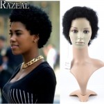 Razeal Cheap Afro Kinky Curly Perruque Short Synthetic Wig African American Short Wigs For Black Women Curl Female Wig Cosplay