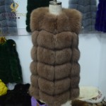 Real Fox Fur Vest Women 2017 New Updated Style Genuine Fox Fur Coat Gilet Long Jacket Winter Russian Natural Fox Fur Coats Vest