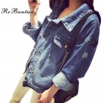 Rebantwa Spring Denim Women Jackets And Coats Streetwear Style Causal Loose Plus Size Girls Tops Oversized Denim Jacket