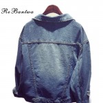 Rebantwa Spring Denim Women Jackets And Coats Streetwear Style Causal Loose Plus Size Girls Tops Oversized Denim Jacket