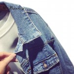 Rebantwa Spring Denim Women Jackets And Coats Streetwear Style Causal Loose Plus Size Girls Tops Oversized Denim Jacket