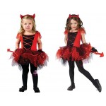 Red Dress with Tiara Tail Cat Girls Toddler Costume Halloween Cosplay Christmas Baby Children Clothing Kids Clothes for 4-10T