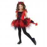 Red Dress with Tiara Tail Cat Girls Toddler Costume Halloween Cosplay Christmas Baby Children Clothing Kids Clothes for 4-10T