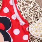 Retail 2016 branded lovely mickey girls one piece swimwear kids one-pieces swimsuit beach children clothes bathsuit size 2-7T