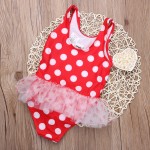 Retail 2016 branded lovely mickey girls one piece swimwear kids one-pieces swimsuit beach children clothes bathsuit size 2-7T