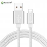 RondaFul 1M Metal Weave USB Charging Cable for iPhone 5 5S 5C 6 6s Plus 7 Nyon Braid Cord Line for Ipad Air for Apple Iphone