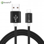 RondaFul 1M Metal Weave USB Charging Cable for iPhone 5 5S 5C 6 6s Plus 7 Nyon Braid Cord Line for Ipad Air for Apple Iphone