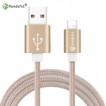 RondaFul 1M Metal Weave USB Charging Cable for iPhone 5 5S 5C 6 6s Plus 7 Nyon Braid Cord Line for Ipad Air for Apple Iphone