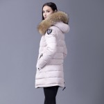 Ruiatoo Winter Jacket Womem Natural Raccoon Fur Coat 90% Down Parkas Thick Female Hooded Outwear Long Detachable Warm Outwear