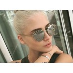 RunBird 2017 New Cat Eye Sunglasses Women Brand Designer Fashion Twin-Beams Rose Gold Mirror Cateye Sun Glasses For Female UV400