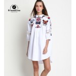 Runway Cotton Dress 2017 Luxury Dresses Women Summer Casual Dress 