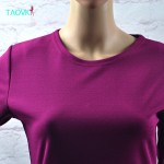 Russian famous TaoVK fashion 2016 women Women Cotton dresses Purple long sleeve O-neck knee-length dress