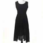 S -XL Casual vestido Sleeveless  mulheres backless High Low Dress sexy vestido roupas vestidos femininas Plus size D56318