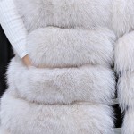 S-3XL 7styles Real Fox Fur Vest long Coat Women Fashion Genuine Full Pelt Thick Warm natural Fur Jacket Solid Girls soft outwear