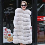 S-3XL 7styles Real Fox Fur Vest long Coat Women Fashion Genuine Full Pelt Thick Warm natural Fur Jacket Solid Girls soft outwear