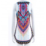 S-5XL Summer Bohemian Loose Long Women Tops Tribe Print Beach Casual Tank Top Plus Size Women Clothing Sexy camiseta