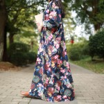 SCUWLINEN 2017 Spring Dress National Trend Vintage Print Long Sleeve Plus Size Robe Loose Casual Maxi Linen Women's Dress S220