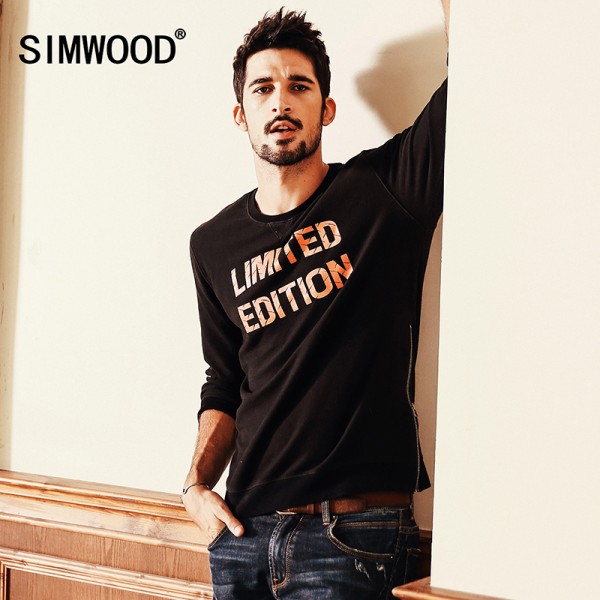 SIMWOOD 2016 New Autumn Winter Casual Sweatshirts Men Fashion Sportswear Hoodies Cotton Slim Fit WY8017