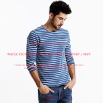 SIMWOOD 2016 new autumn men long sleeve  striped T shirt 100% cotton high quality pullover casual fashion shirt  TL3507