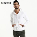 SIMWOOD 2017 Spring New Hoodies Men  off white  Fashion sweatshirt hip hop Plus size jacket WJ1666