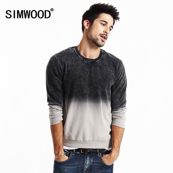 SIMWOOD New Winter fashion Hoodies Men Warm Slim fit Sweatshirt  Casual pullovers assorted colors  WY8026