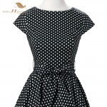 SISHION Women Summer Black Party Dresses Retro Rockabilly Big Swing Plus Size Polka Dot 50s Vintage Dress Tunic vestidos VD0230