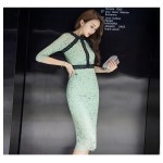 SMTHMA HIGH QUALITY Newest Fashion 2017 Summer Runway Dress Women's Slim  Lace Dress