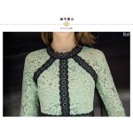SMTHMA HIGH QUALITY Newest Fashion 2017 Summer Runway Dress Women's Slim  Lace Dress