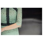 SMTHMA HIGH QUALITY Newest Fashion 2017 Summer Runway Dress Women's Slim  Lace Dress