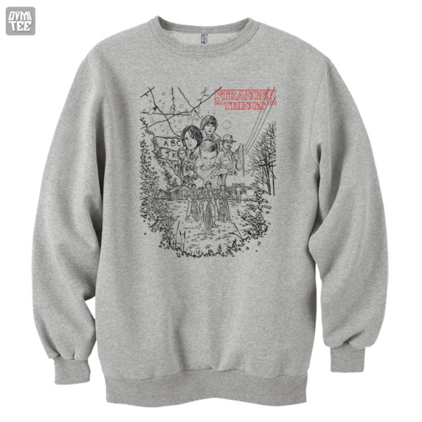 STRANGER THINGS 011 eleven upside down grey sweatshirts thicken long sleeve top casual clothes