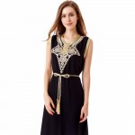 SUMMER boho style islamic muslim women clothing kaftan caftan bohemian vintage embroidery long maxi dress vestidos de festa 1621