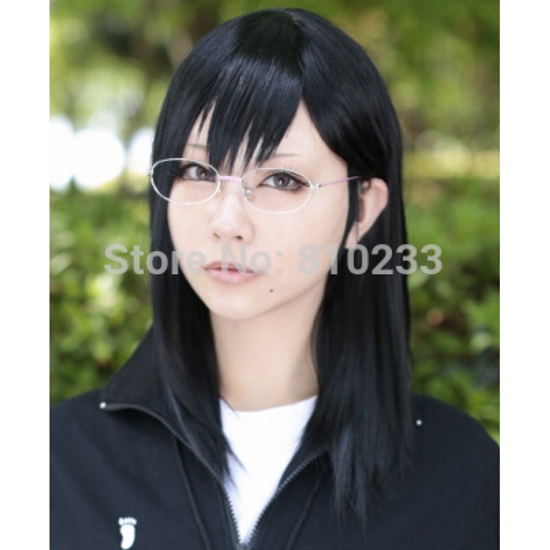 Suncos Haikyuu Shimizu Kiyoshiko Black 45cm 18 Cosplay Wig Anime